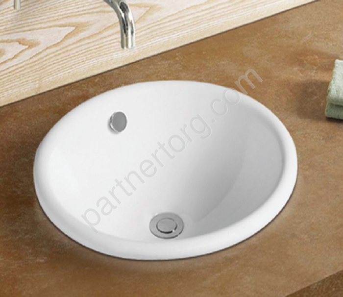 CeramaLux 1203 раковина встраиваемая овальная белая