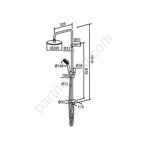 Origin One Damixa душевая система 978100000