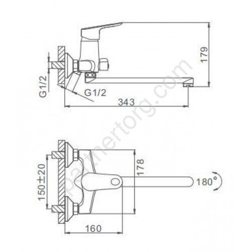 Frap F22703-B смеситель для ванны хром