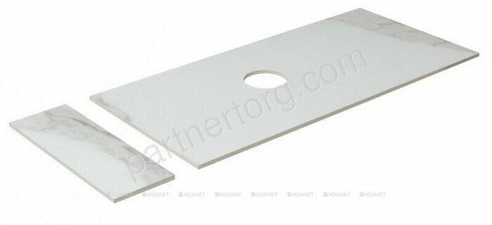 Комплект столешница с полкой для Nova Lite LOFT 90 правое мрамор АВ01 Aquanet