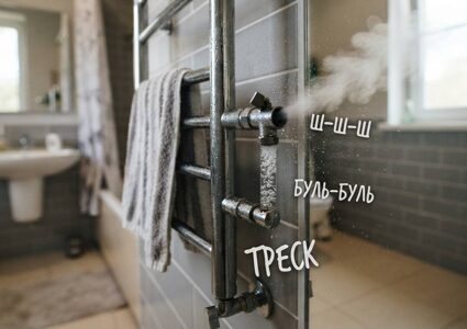 Почему шумит полотенцесушитель и как это исправить