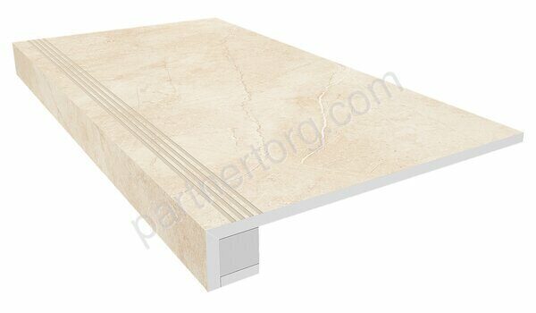 Комплект Marmulla Light Beige MA02 бежевый неполированный: ступень 33х120см и Подступенок 15х120см Estima
