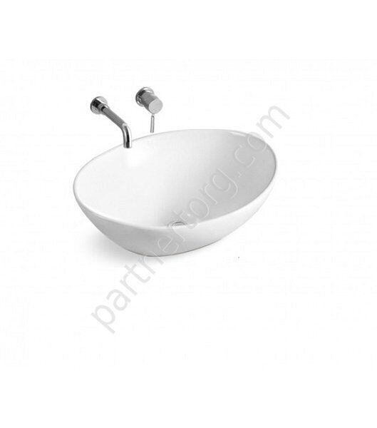 Grossman GR-3018 накладная раковина белая без перелива, без отверстия под смеситель