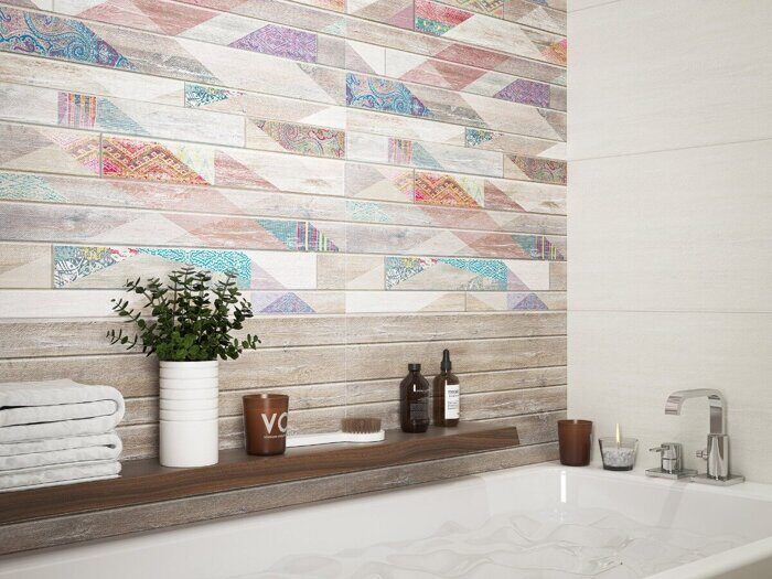 Shabby Beige настенная плитка коричневая матовая 31х63см Azori