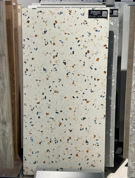 Arts Color Delacora керамогранит белый матовый тераццо 120х60см