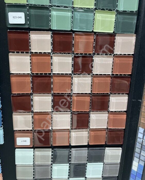 Crystal series J-348 стеклянная мозаика коричневая