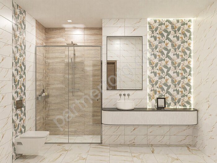 Wood настенная плитка коричневая полуматовая 20х50см Azori