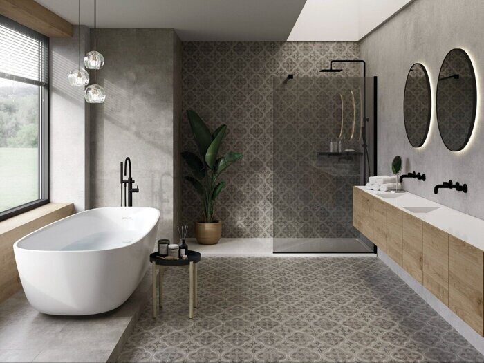 Soul SL4R092 керамогранит серый матовый рельеф 42х42см Cersanit