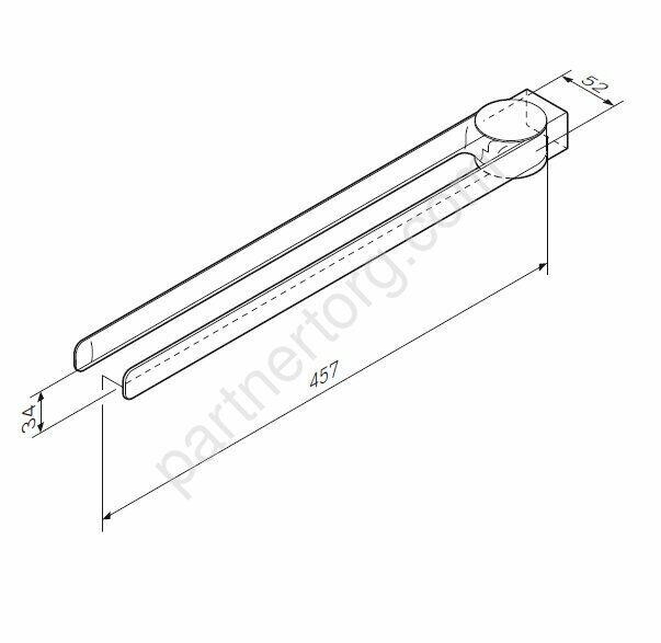 Двойная вешалка-вертушка для полотенец, 40 см, хром A50A32600 Inspire 2.0,