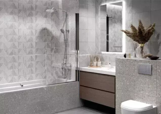 Remix серая керамическая плитка матовая 40х27см Global Tile