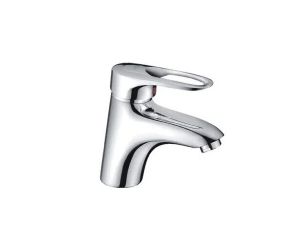 HB1004 Haiba Смеситель для раковины монолит, латунь, хром, шпилька, полая ручка