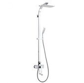 Melange LM4962CW душевая система с тропическим душем, поворотный излив, хром-белый Lemark