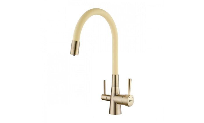 Comfort LM3075B-Beige, смеситель для кухни с подключением к фильтру питьевой воды, бронза-бежевый Lemark