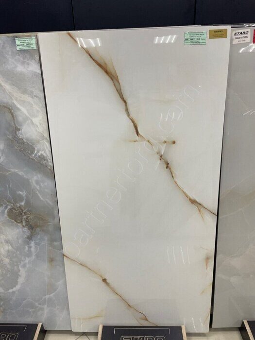 Crystal White Polished Staro керамогранит белый полированный 60х120 см