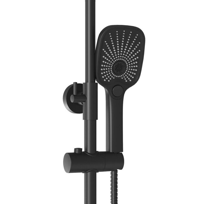 Grossman Pragma 500.K35.03.210 Душевая стойка со смесителем, черный матовый