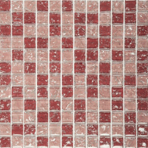 Красно-розовая стеклянная мозаика Exclusive series S-812