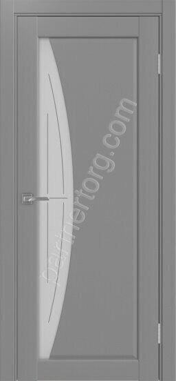 Сицилия 722.21 линии межкомнатная дверь серый со стеклом мателюкс