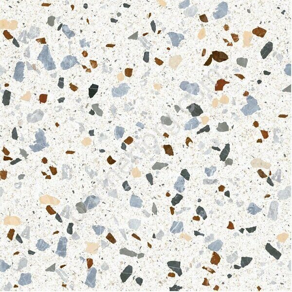 Chips White керамогранит матовый Терраццо 60х60см