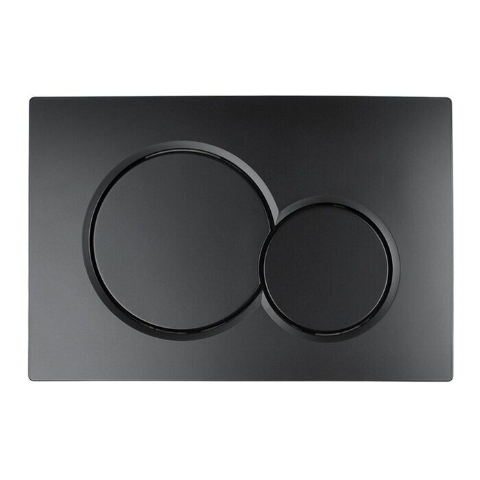 Клавиша смывная для инсталляции, матовый черный, круг, тонкая Beta CS10MBT