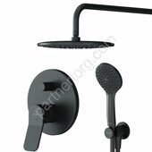 Встраиваемый смеситель с верхним душем черный  AM.PM FB85A1RH02 Распродажа