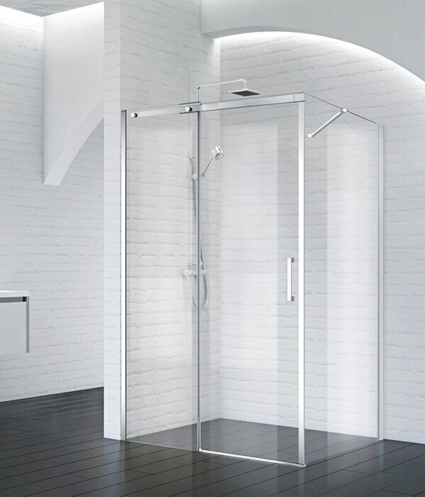 BelBagno ACQUA-AH-1-120/90-C-Cr душевой уголок 120х90х195 см, дверь раздвижная, стекло прозрачное, профиль хром