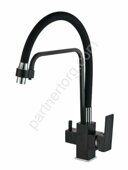 НВ76857 смеситель для кухни с каналом для фильтрованной воды черный Haiba