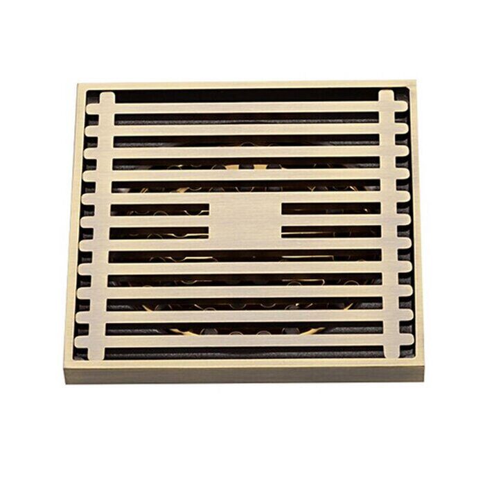 Gappo G81004-4 душевой трап 100х100 мм бронза