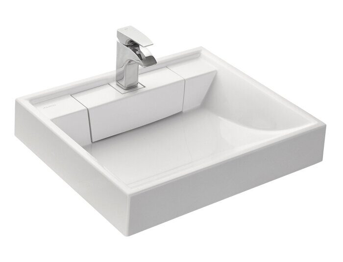 Рейн 60 раковина из литого мрамора для монтажа над стиральной машиной 60х50см Aquaton