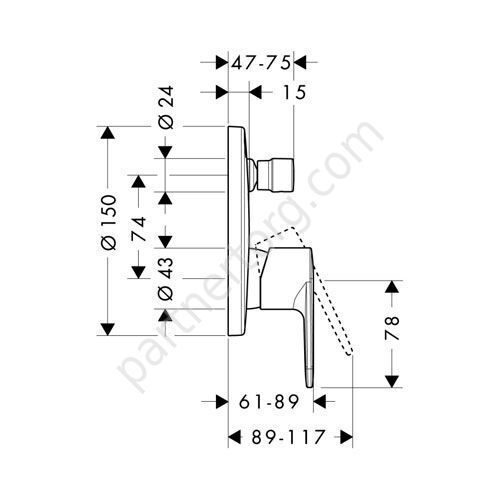 Talis E2 смеситель для ванны Hansgrohe