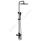 Ursus LM7262BL, душевая система для ванны и душа, с поворотным изливом, черный Lemark
