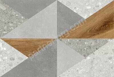 Vision Геометрия светло-серая керамическая плитка матовая Global Tile 27х40