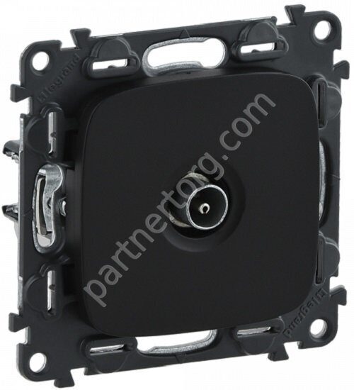 Legrand Valena Allure розетка ТВ "звезда" 0-2400МГц, с лицевой панелью, цвет антрацит