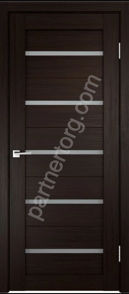 Duplex межкомнатная дверь Экошпон Венге со стеклом Мателюкс