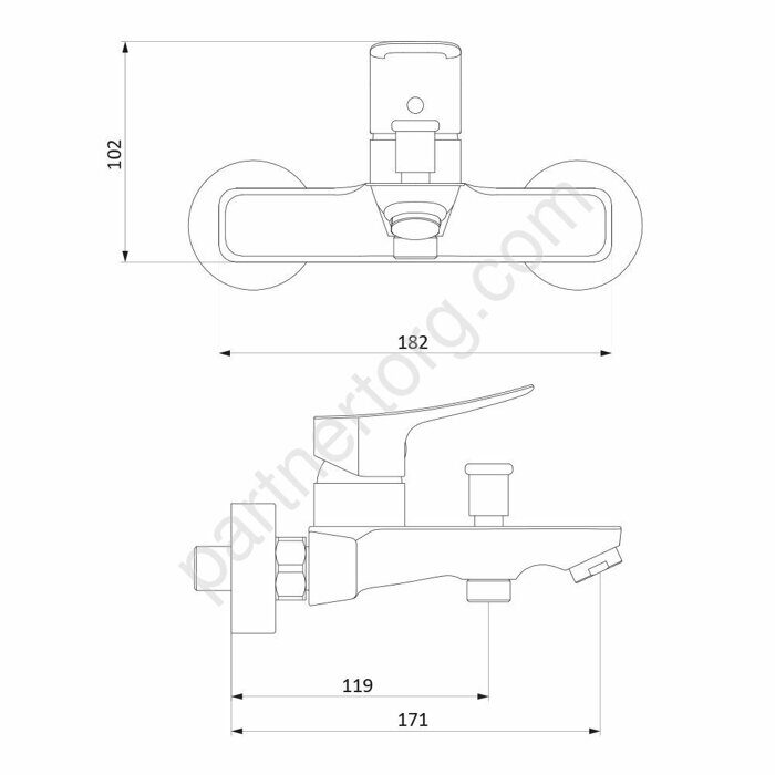 Смеситель для ванны/душа 221000000 Apollo