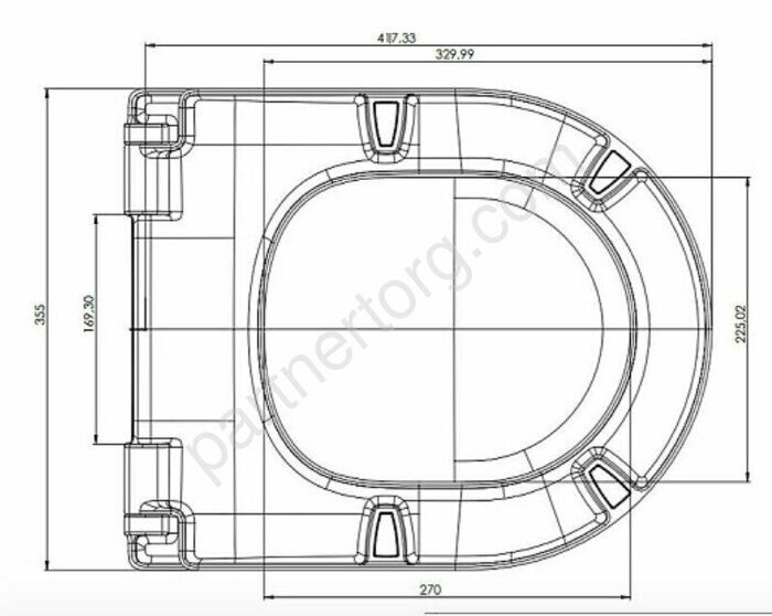 Крышка-сиденье Roca The Gap Round 801D12007 с микролифтом, тонкое, дюропласт