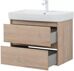 Nova Lite 75 тумба дуб крафт для ванной комнаты 2 ящика с раковиной-столешницей Латина 75 Aquanet