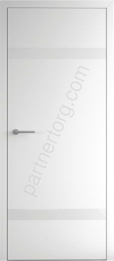 S STATUS дверь межкомнатная с алюминиевой кромкой Vinyl белый стекло белое