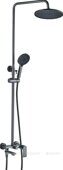 HB24505-3 Haiba Душевая система с верхним душем и ручной лейкой графит, короткий излив