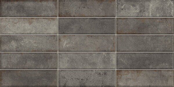 Elbrus Brick Graphite New Trend настенная плитка графитовая матовая кирпичик 30х60 см