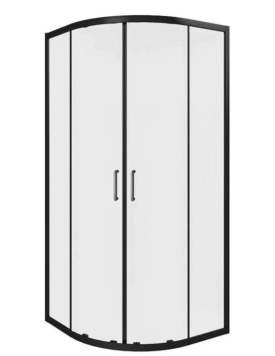 Cube R-100-C-B душевой уголок 100 см, стекло прозрачное, профиль черный