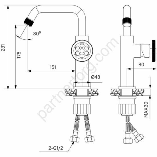 Grange смеситель для умывальника черный GRABLR0i01 Iddis