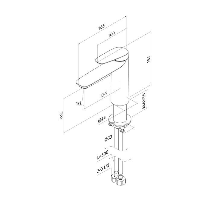 Zodiac X Iddis хром смеситель для умывальника ZDXSB00i01