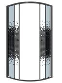 Niagara Eco NG-1003-14BLACK душевое ограждение 80х80см,   раздвижное, черный, стекло  мозаика