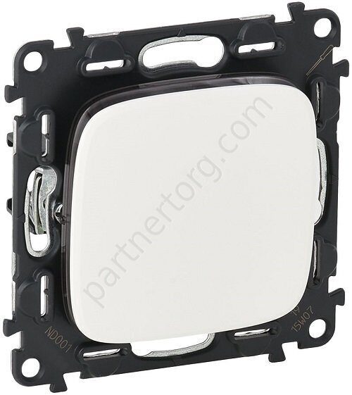 Legrand Valena Allure выключатель 1-клавишный 10АX 250В, безвинтовые зажимы, цвет белый