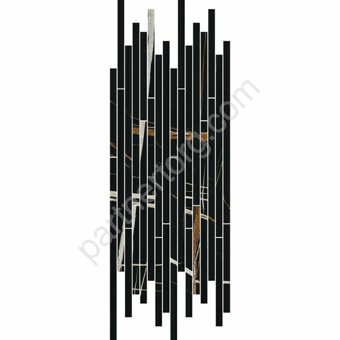 Charme Deluxe Floor Project глянцевая декоративная вставка темно-коричневая Italon 26x75см
