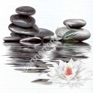 Лотос чёрное панно керамическое Нефрит керамика