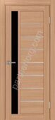 Турин 554.21АПП Молдинг SC  межкомнатная дверь ясень темный со стеклом  лакобель черное