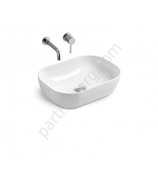 Grossman GR-3020 накладная раковина белая без перелива, без отверстия под смеситель