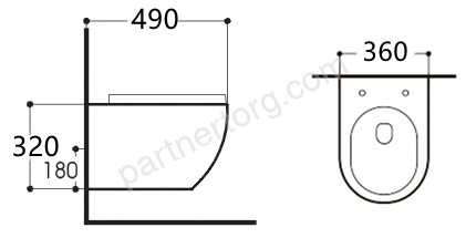 Европа Aquatek унитаз подвесной  с сиденьем Soft Close AQ1900-00