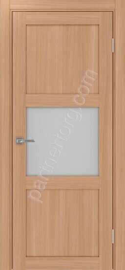 Турин 530.121 межкомнатная дверь ясень темный  со стеклом мателюкс